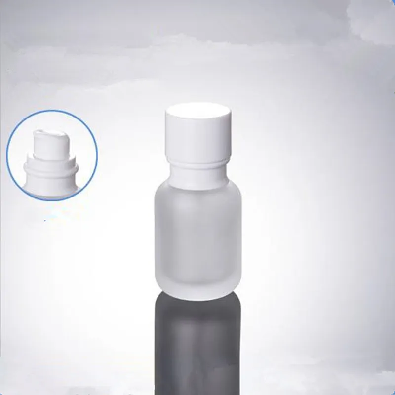 50ML Frost Glass زجاجات مستحضرات التجميل ، زجاجات محلول 1.7OZ الزجاج ، 50CC زجاج زجاجة الصحافة ، زجاجة كاب فارغة الأبيض F2017458