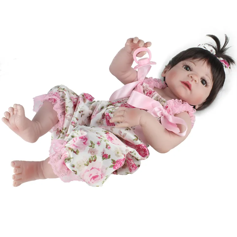 Nouveau 23 pouces/57 cm filles sexe complet Silicone corps Reborn bébé poupées bébé-reborn enfants Bebe jouets Bonecas Juguetes Brinquedos