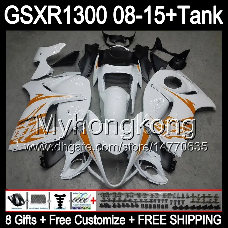 8 cadeaux pour SUZUKI Hayabusa GSXR1300 2008 2009 2010 2011 flammes orange 14MY131 GSXR-1300 GSX R1300 GSXR 1300 2012 2013 2014 2015 carénage supérieur