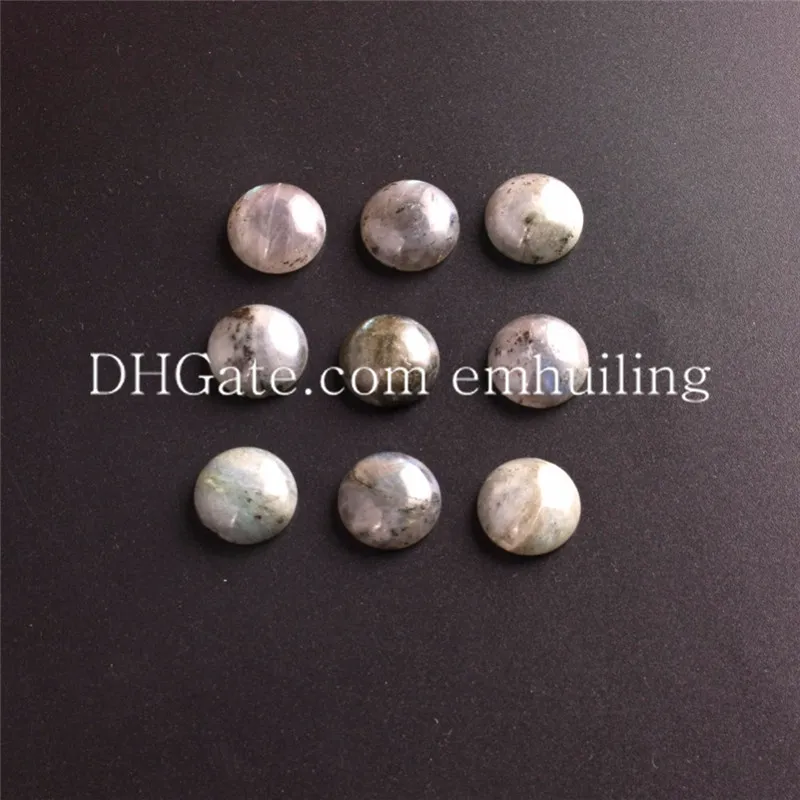 10 sztuk Hurtownie Amazing Quality Semi Cenny Kamień Koraliki Loose Gemstone Natural Labradoryte Cabochon 16 mm Okrągły Flatback Kształt Biżuterii