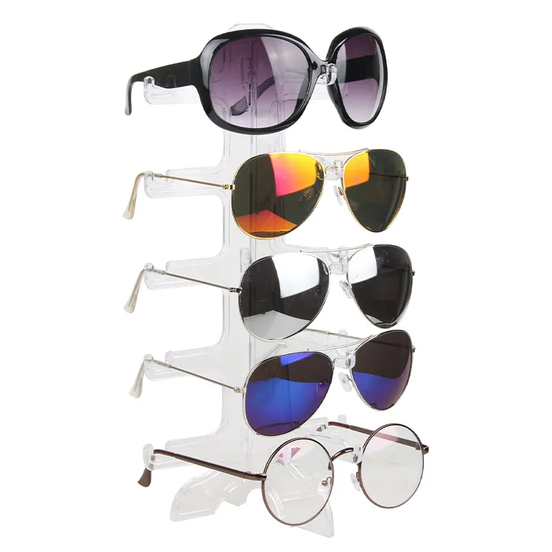 Fashion Five Pairs Glasses Stand Sunglassess Holder Household Organizer Sunglasses Rack Men Women's Glasses Shelf Display