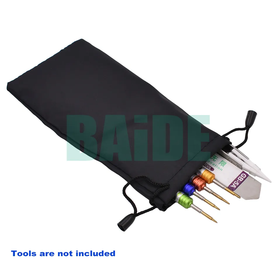 Färgglada svarta verktyg Väskor påsar för solglasögon MP3 Mjukt trasa Dammpåse Optisk Glasögon Bag / 