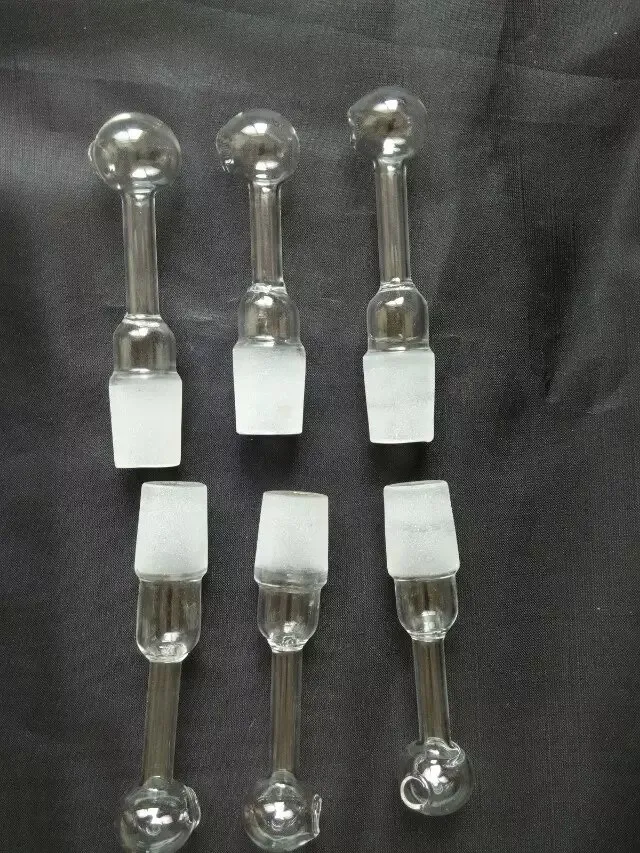 Pot de combustion droite en verre 10 mm / 14 mm / 18 mm, accessoires fumeurs pour fumer les piles d'eau d'huile