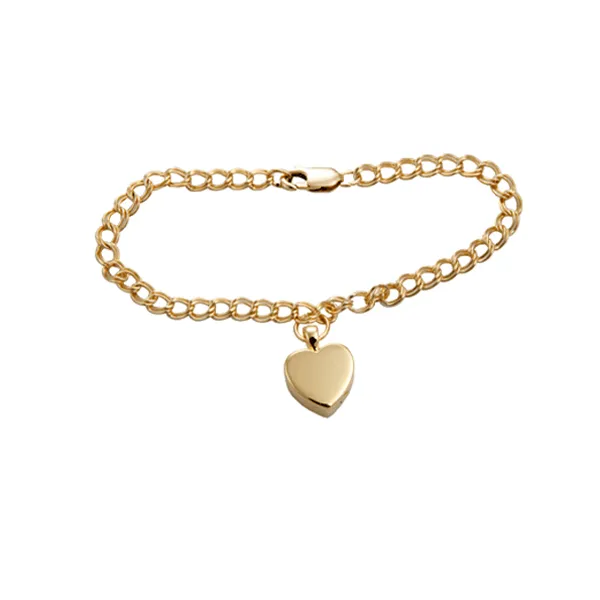 IJB5010 Hot New Heart Shape Ashes Hållare Smycken Keepsake Memorial Cremation Bracelet Whatch Chain Shape Armband för kvinnor