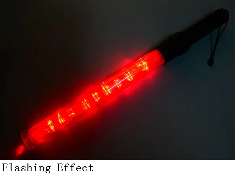 54 cm Şarj Edilebilir Stil LED Trafik Işık Baton Glosticks Kırmızı Yeşil Sarı Mavi Roadsafey Uyarı Işıkları