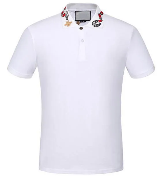 Mens Polo Premium Cotton Casual Solid White Snake Bee Collar M XXXL From Fivestar express02 45.69 DHgate.Com