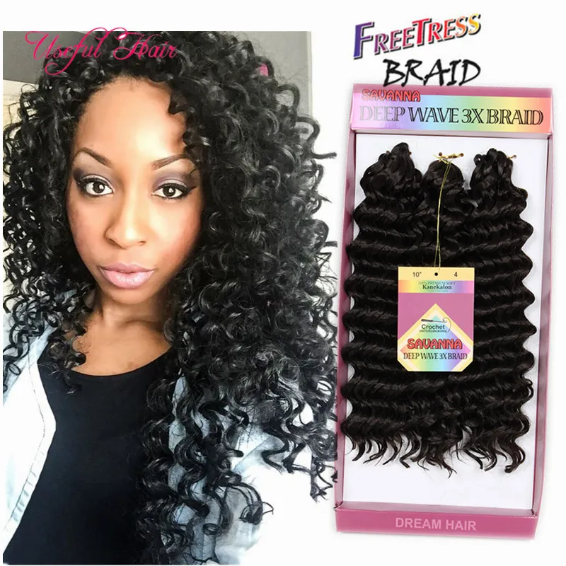 Bohemian Crochet Afro Kinky Curly Braids 3pcs / Pack Savana Twist Hair Jerry Curly 10inch Syntetisk Braiding Hair Marley Twist