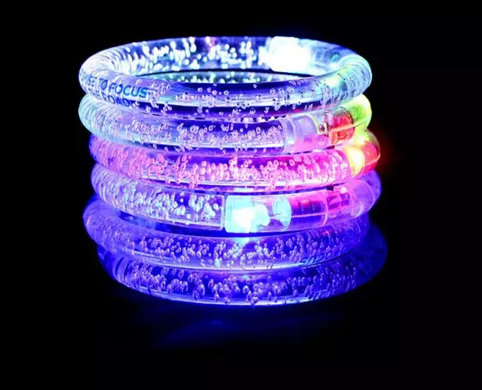 LED Flash Blink Blinking Color Changing Light Lamp Party Fluorescence Club Stage Bracelet Bangle