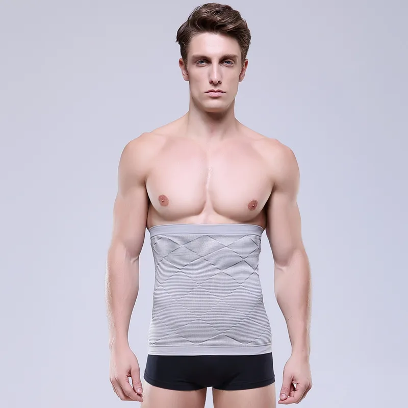 Whole- 1pcs Band Men Slimming Body Shaper Belly Waist Abdomen Belt Shapewear Tops Mens Waist Trainer Compression Underwear Str246l