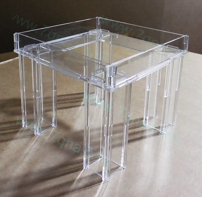 Supporto da tavolo votivo rettangolare per matrimonio trasparente con acrilico di alta qualità
