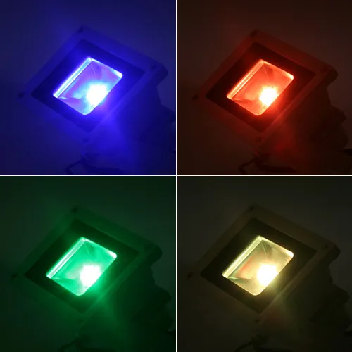 10W Outdoor RGB LED Flood Light Wodoodporna Lampa IP66 z 24 kluczowym pilotem AC 110-240V energooszczędna lampa światła