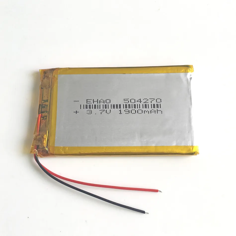 Model 504270 3.7V 1900mAh Lipo Oplaadbare batterij Polymeer Lithium Hoge Capaciteitscellen voor DVD Pad GPS Power Bank Camera E-books Recorder