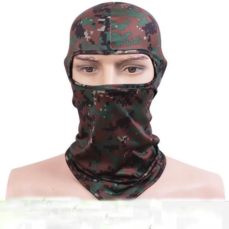 Nova Camuflagem Tático Chapelaria Máscara CS Esportes Ao Ar Livre Cap Bicicleta Ciclismo Pesca Máscaras de Moto Balaclava Esqui Halloween Full Face Mask