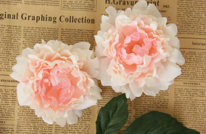 5.9" High quality Large Silk Peony Flower Heads Wedding Party Decoration Artificial Simulation Silk Peony Camellia Rose Flower Wall Wedding