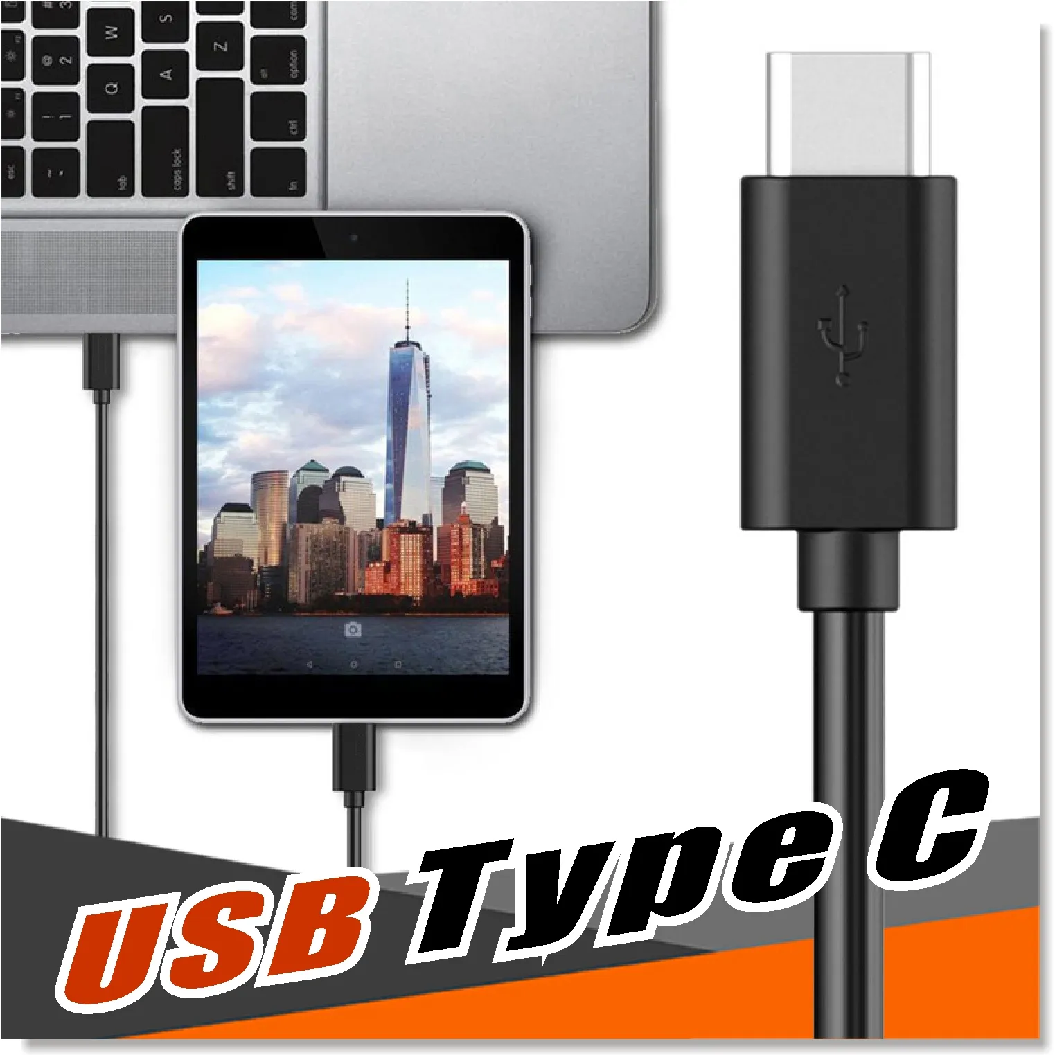 USB Type C -kabel USB -laddare 3.1 till USB 2.0 En manlig dataladdningskabel för Nexus 5X Nexus 6P Pixel C Samsung