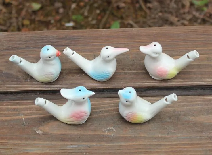 new arrival water bird whistle clay bird ceramic Glazed bird whistle-peacock Birds 