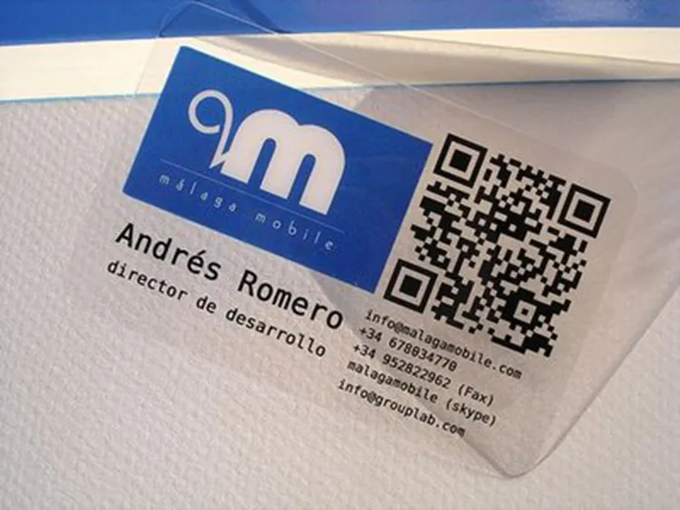 200 pièces/une conception pour carte de visite usine de carte d'identité personnalisée pour papier dur transparent pvc carte en plastique mat