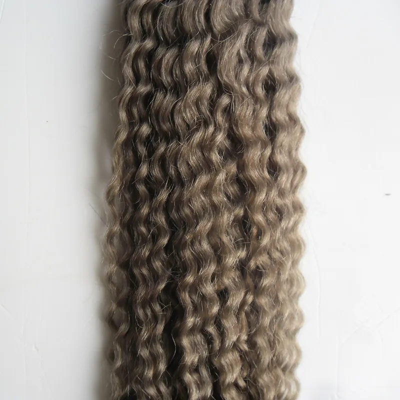 T1B/Gray ombre grey hair weave mongolian kinky curly hair grey curly bundles 100g grey kinky weave hair double weftno tangle free