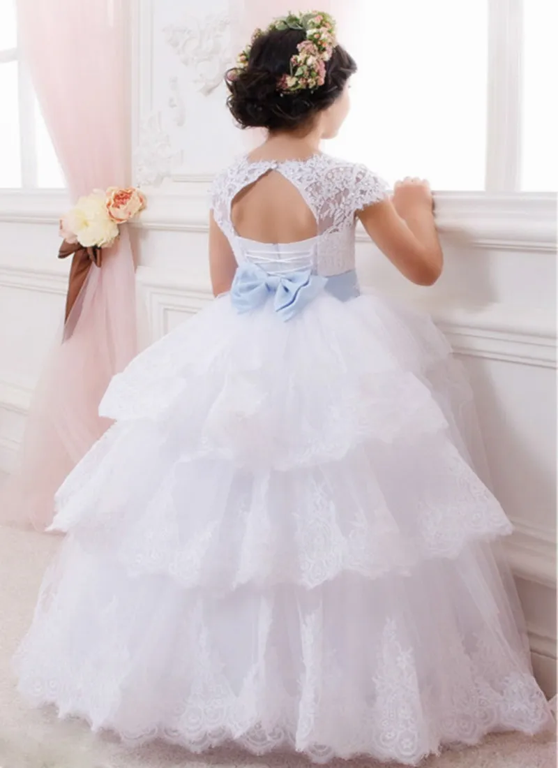 White and coral flower girl dresses hotsell