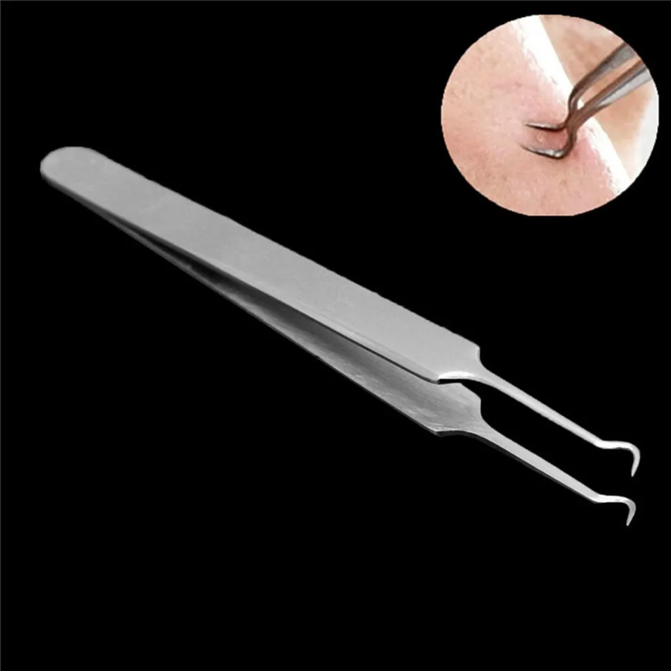 Acier Inoxydable Facia Acné Aiguille Enlèvement Des Points Noirs Aiguille Pince À Épiler Soins Du Visage Beauté Outils De Réparation Clip Acné Remover Outils De Nettoyage OOA2150