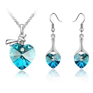 Hoge Kwaliteit Crystal Diamond Hanger Ketting en Oorbellen Sets een verscheidenheid aan stijlen voor vrouwen sieraden set