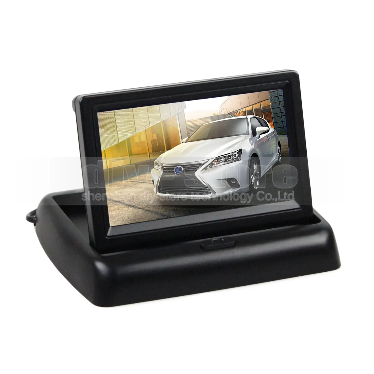 Monitor per auto pieghevole da 4,3 pollici Monitor retrovisore retrovisore 2 Ingresso video per videocamera DVD VCR