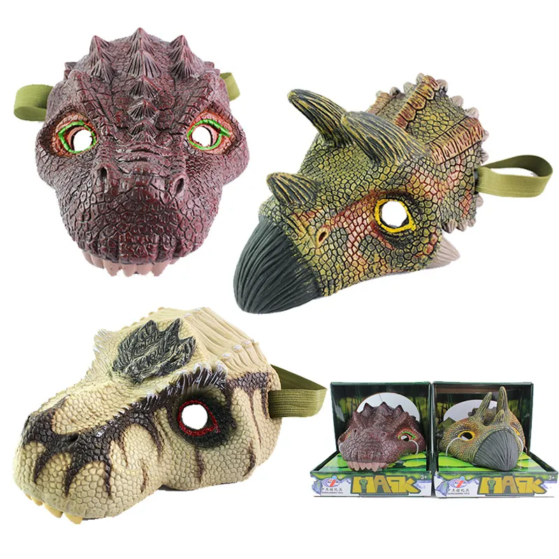 Simulation Modèle De Masque De Dinosaure Jouet Halloween Tumbling Jouets  Tyrannosaurus Rex Masque De Dragon Puzzle Jouets Du 16,49 €