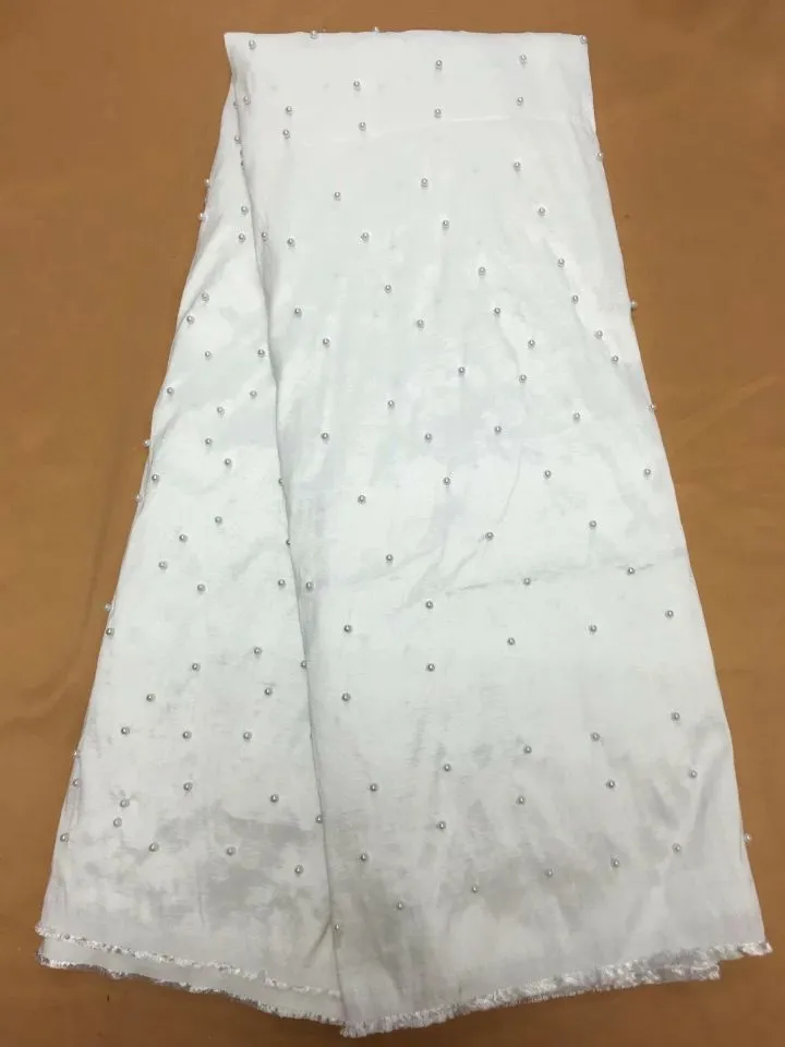 5 Metros / pc Belo azul royal George tecido de renda com contas de decoração de algodão africano rendas para roupas QG1-3