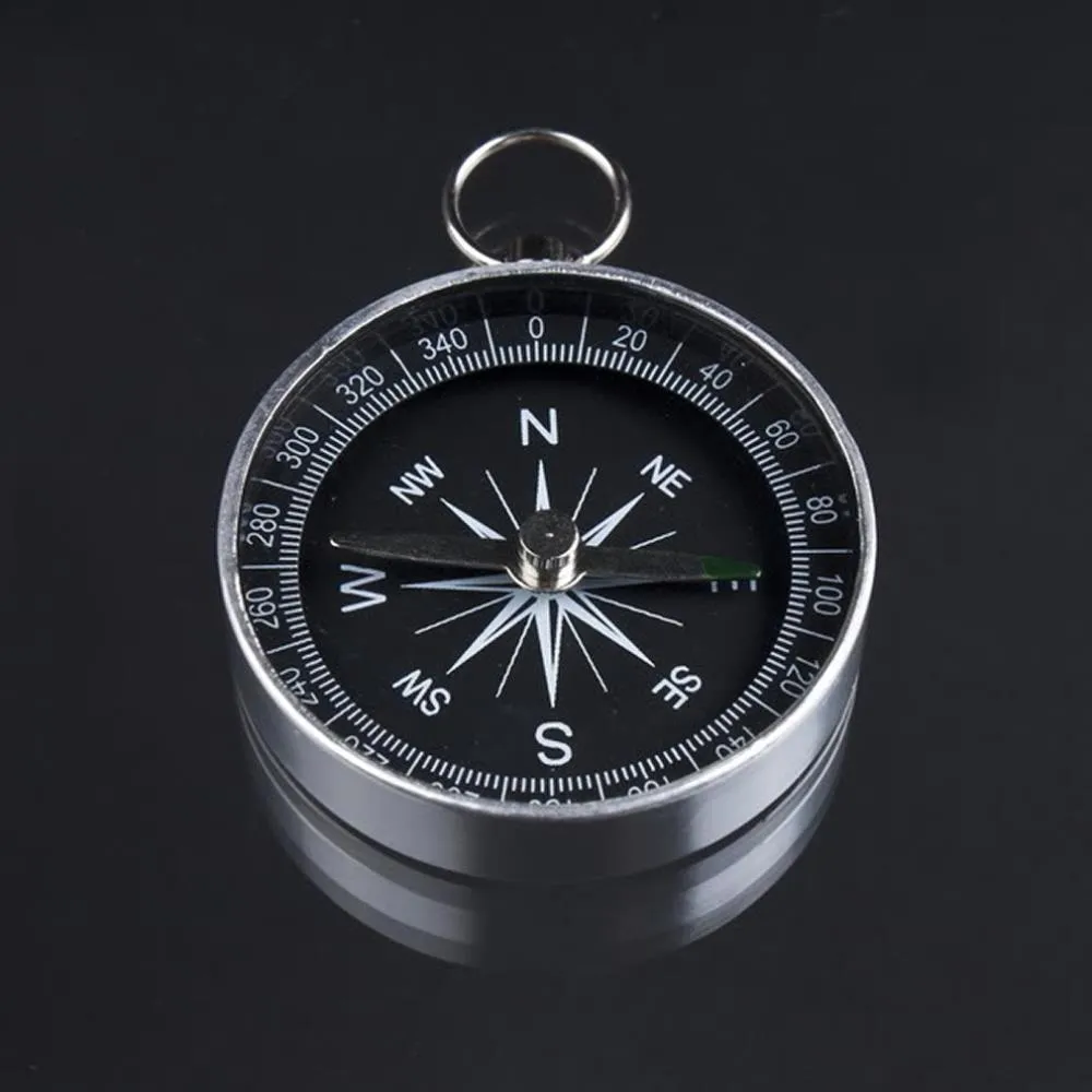 Poche Mini Camping Randonnée Boussoles Léger En Aluminium En Plein Air Voyage Boussole Navigation Sauvage Survie Outil Noir