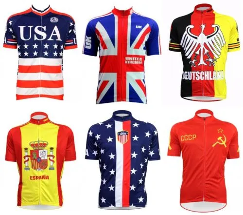 2024 New USA Cycling Jersey Abbigliamento da bicicletta Germania Spagna UK USA National Team MTB Bike Tops