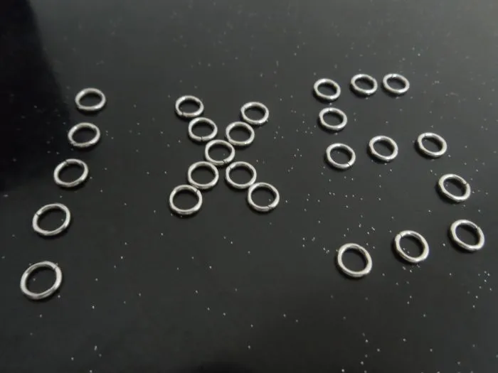 Großhandel Starker offener Biegering aus Edelstahl mit geteiltem Ring 5x1mm / 6*1mm / 7*1mm / 8*1mm Schmuck finden Silber poliert Mode DIY BLING