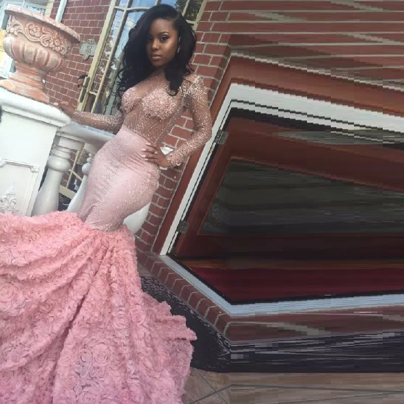 Black and pink hot sale floral prom dress