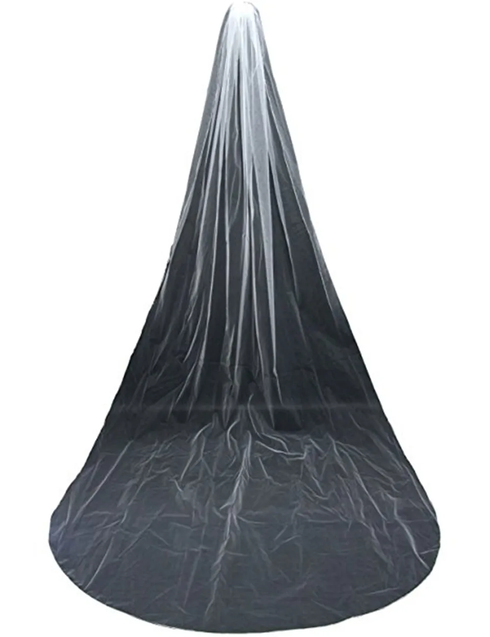 シンプルなチャペルの長さのブライダルベール長いソフトチュールホワイトアイボリーウェディングベールブライダルアクセサリー2メートルの花嫁1層VE262T