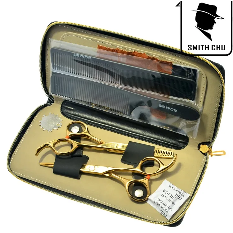 5.5INCH Smith Chu Hot Selling Barber Saxar Professionell Frisör Frisör Skärning Saxar Hårskenor Salong Razor JP440C, LZS0017