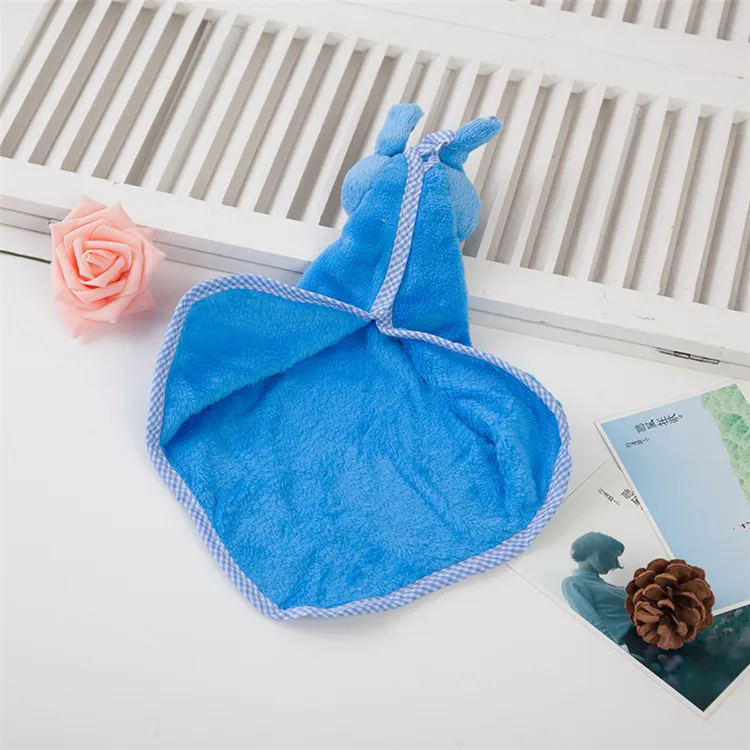 New towel Coral velvet rabbit modeling towel kitchen wipes cartoon clean Towel Wipe the cloth IC850