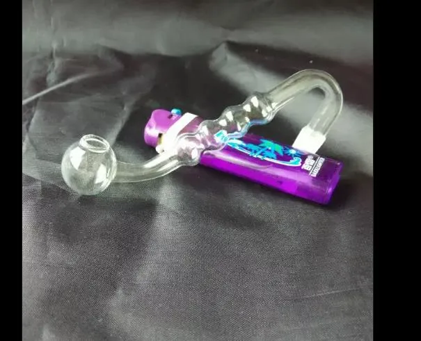 S tube quatre avec accessoires de bongs en verre de pot à bulles, tuyaux en verre de brûleur à mazout uniques, conduites d'eau, plates-formes d'huile, compte-gouttes pour fumer