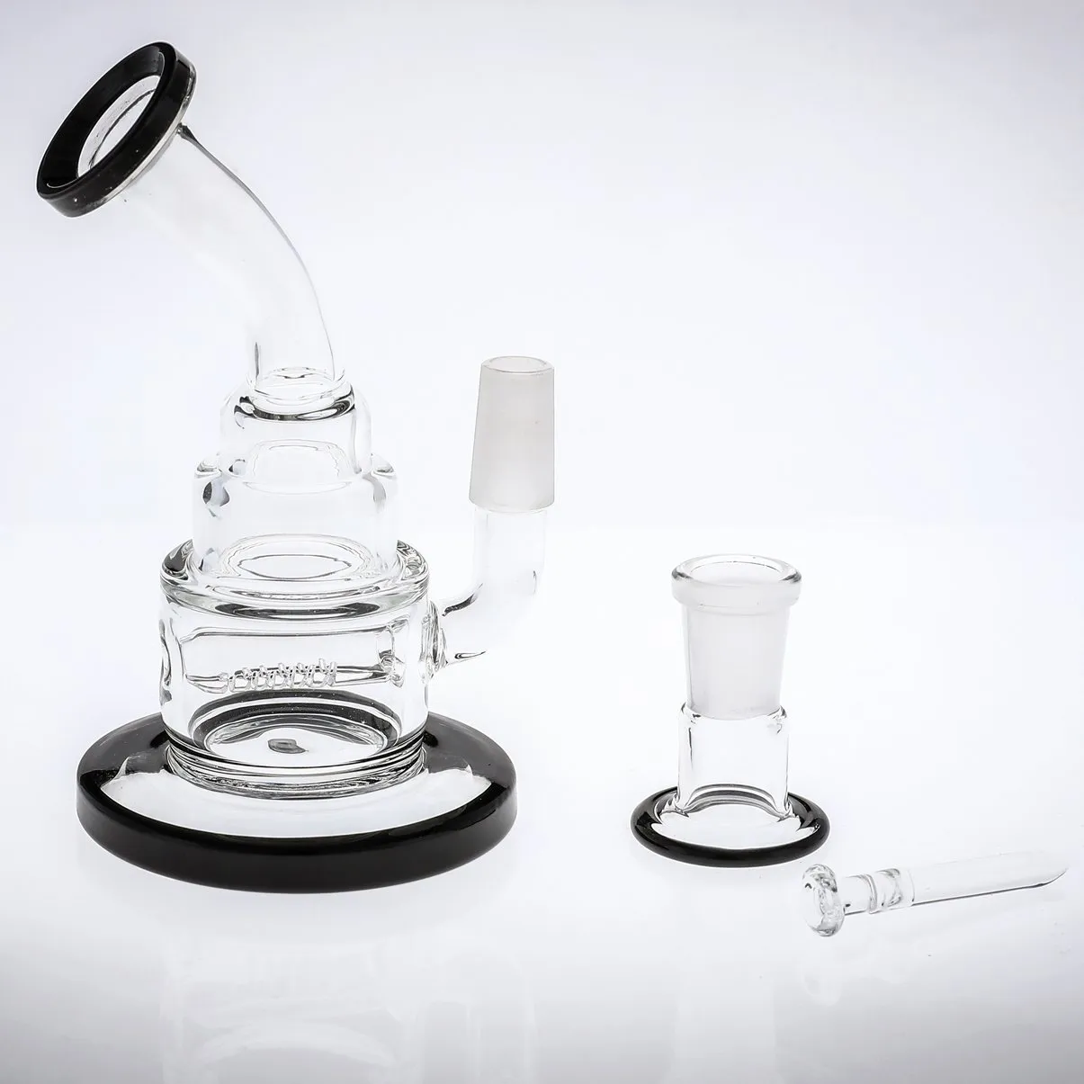 2017 Nieuwe Collectie Goedkope 13cm Hoge 14.4mm Gezamenlijke Glas Waterleidingen Inline Percolato Mini Banger Hanger Rig Dikke Base Hookahs