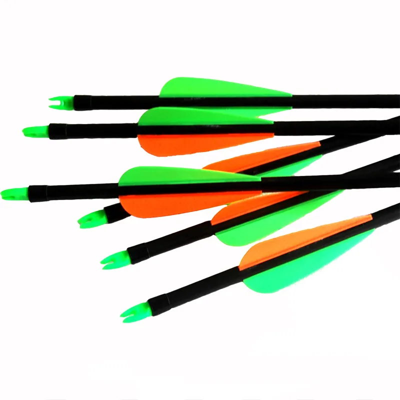 Fiberglass Arrow 31.5"-28" Archery Hunter Nocks Fletched Arrows With Steel Point For15-60lbs Bow Target Arrow