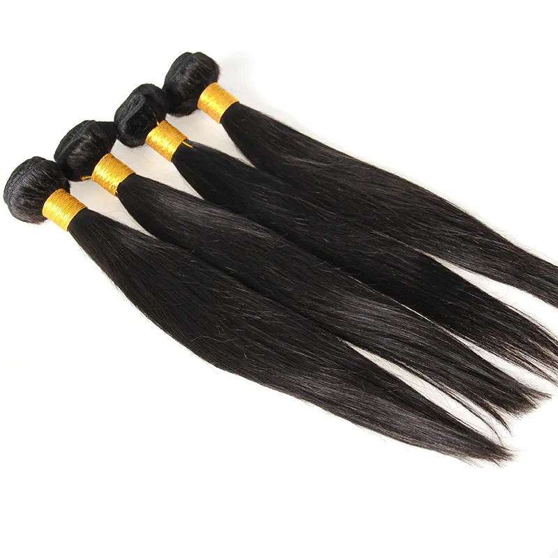 4 faisceaux droite brésilienne Remy cheveux Bundles 100% cheveux humains tissage 400g cynosure cheveux