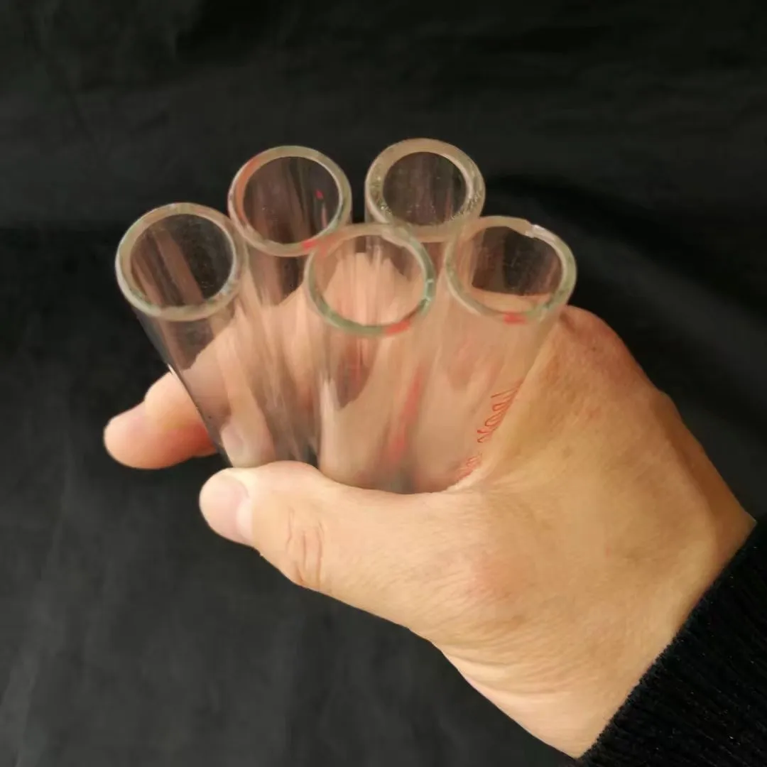 Accessori bong in vetro di paglia con marchio di lettera lunghi 20 cm, tubi fumatori in vetro colorati mini multi-colori Tubi a mano Miglior tubo in vetro cucchiai