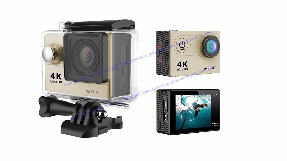 액션 카메라 DePortiva H9 원격 Ultra HD 4K WiFi 1080P 60FPS 2.0 LCD 170D 스포츠 방수