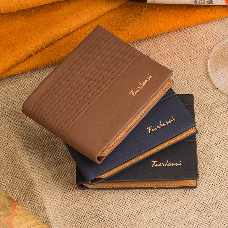 メンズデザイナーの2つの革の財布のための新しい到着PUレザーの財布のための高品質Checte Party Traver Wallet