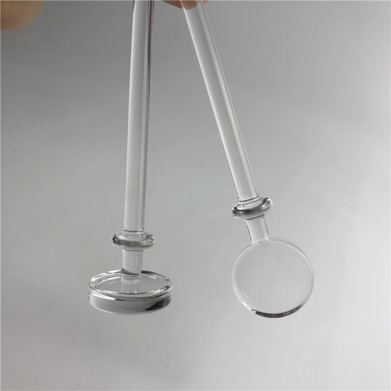 Strumento narghilè Dab con cera dabber al quarzo da 5 pollici con tappi banger stile lecca-lecca trasparenti universali spessi 6 mm