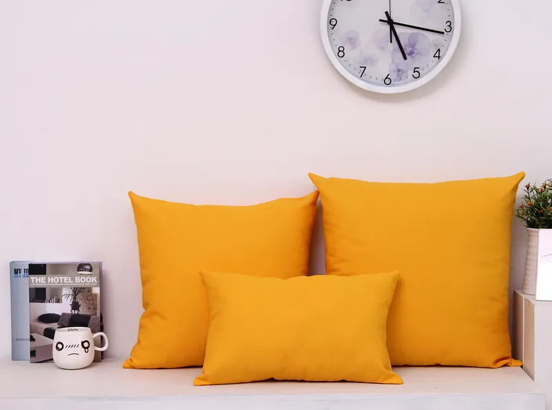 12x18 cali moda solidna bawełna rzut poduszkę obudowa poduszki wewnętrznej zwykły żółty dekoracyjny poduszka pokrywają puste miejsca (111 kolorów)