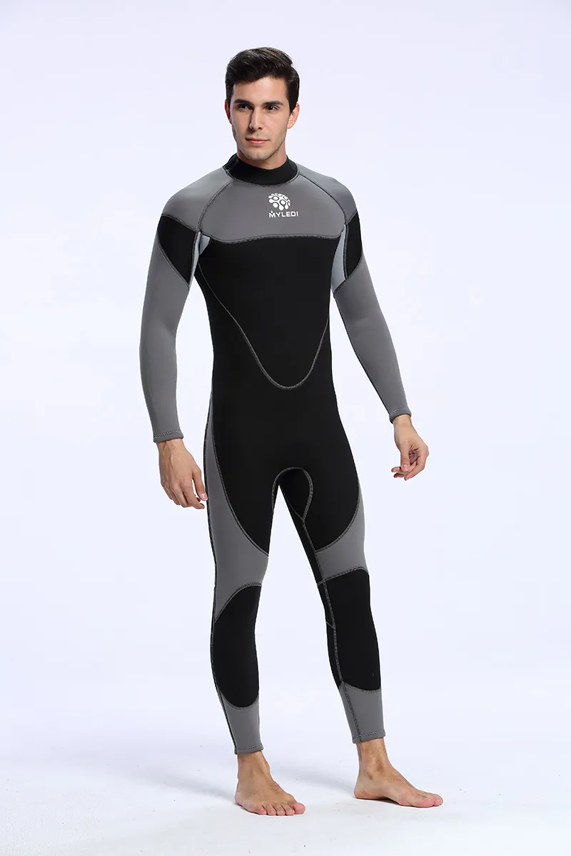 2017 Yeni Tasarım Erkek 3mm Profesyonel Dalış Wetsuit Tek Parça Uzun Kollu Şnorkel Sörf Sörfleri Wetsuit6184304