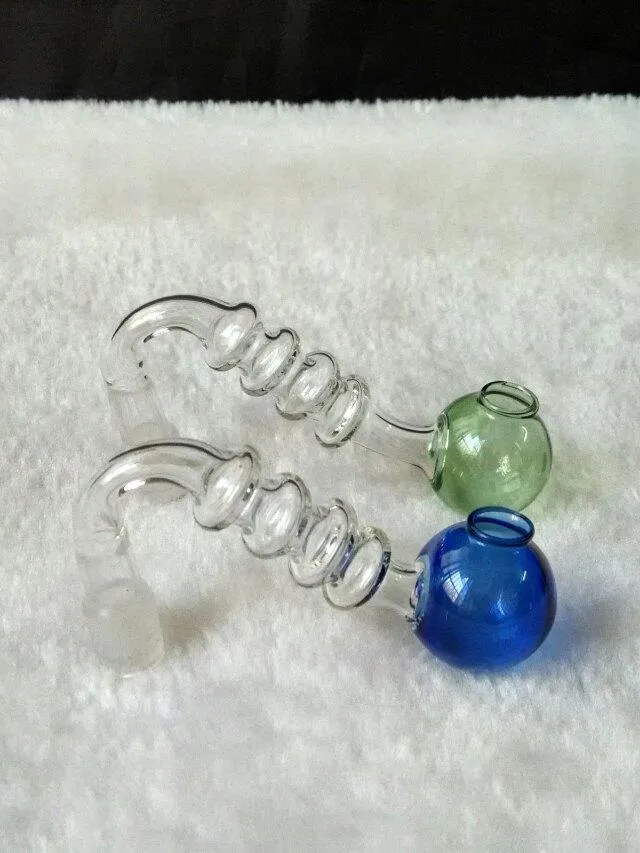 Spray Color Multi - Round Burner Glass Bongs Accessories Glass Rökrör Färgglada mini Multi -färg Handrör Bästa sked Glas