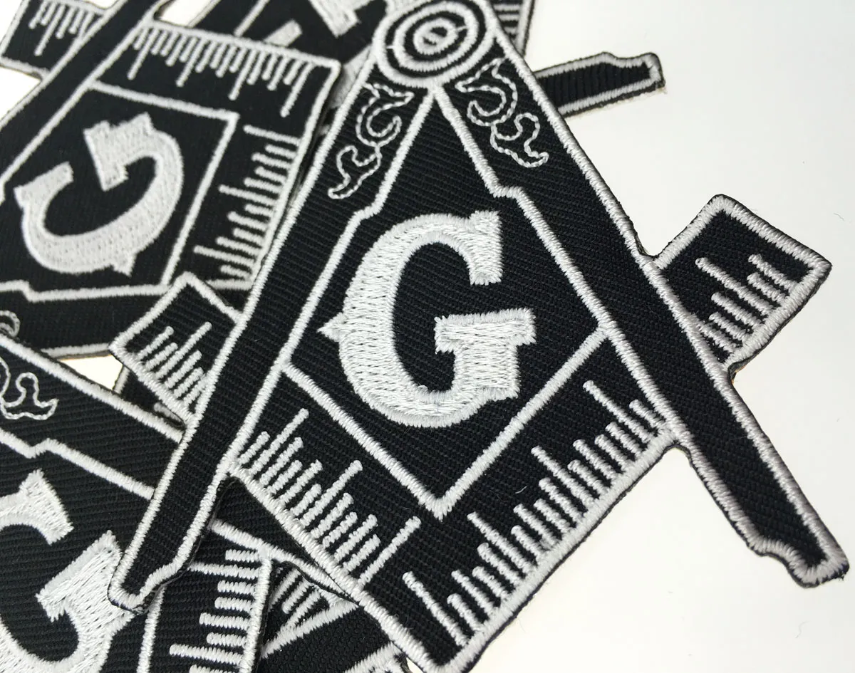 thumbnail image 2 of Masonic Square Compass Embroidered Patch – Iron-On/Sew-On, Athena Brands USA 2 of 3