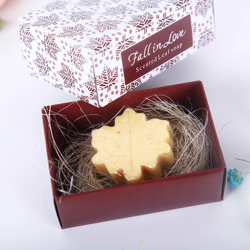 Wedding Favors Maple Leaf Soap Gift box cheap Practical Unique Wedding Bath & Soaps Small Favors 20pcs/lot new