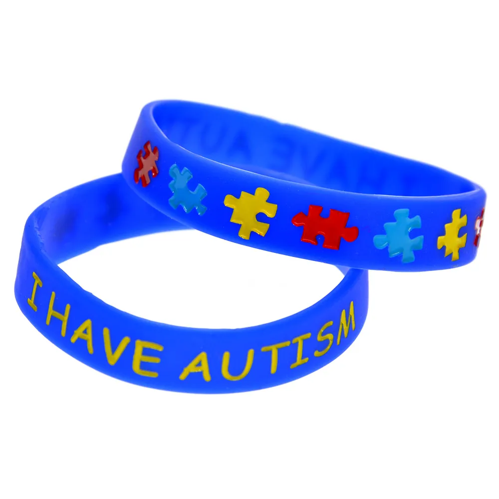 Jag har autism silikon armband för barn bär detta meddelande som en påminnelse i det dagliga livet