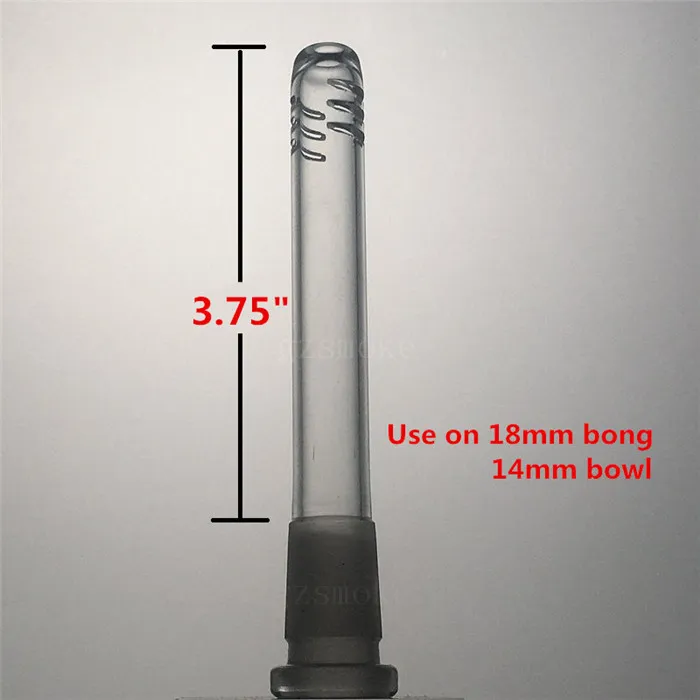 Glazen bongen downstempijpen bong naar beneden stengel 14mm 18mm accessoires voor beker pijp dab olierigs heady hitman glazen waterpijpen